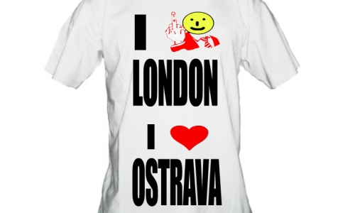 Detail návrhu I fuxk LONDON I love OSTRAVA