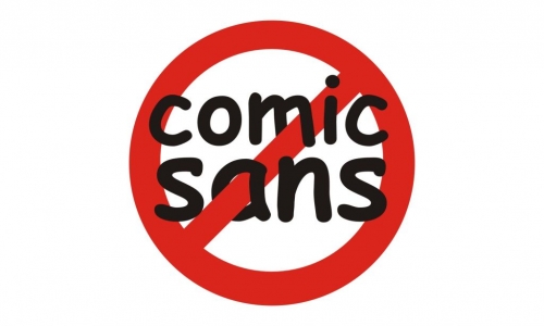 Detail návrhu Fuck Comic Sans