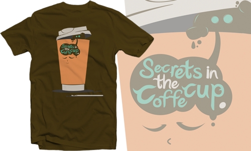 Detail návrhu Secrets in the coffe cup