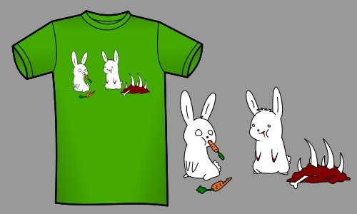 Detail návrhu Bloody bunny