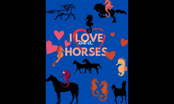 Detail návrhu I love (sea) horses :P