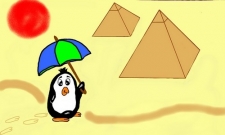 tučňák na poušti