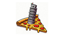 šikmá věž v pizze