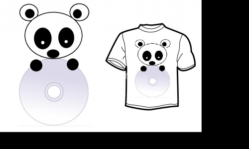 Detail návrhu Panda na CD