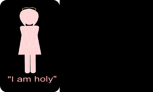 Detail návrhu I am holy...