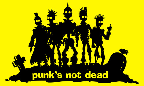 Detail návrhu Punk's not dead
