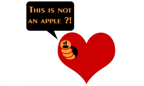 Detail návrhu Not an apple