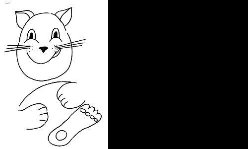 Detail návrhu Hravé kotě