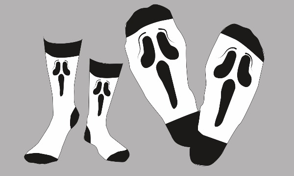 Detail návrhu Návrh na ponožky - scary movie :D