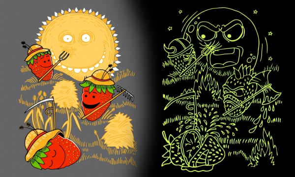 Detail návrhu Slunce, seno, jahody !